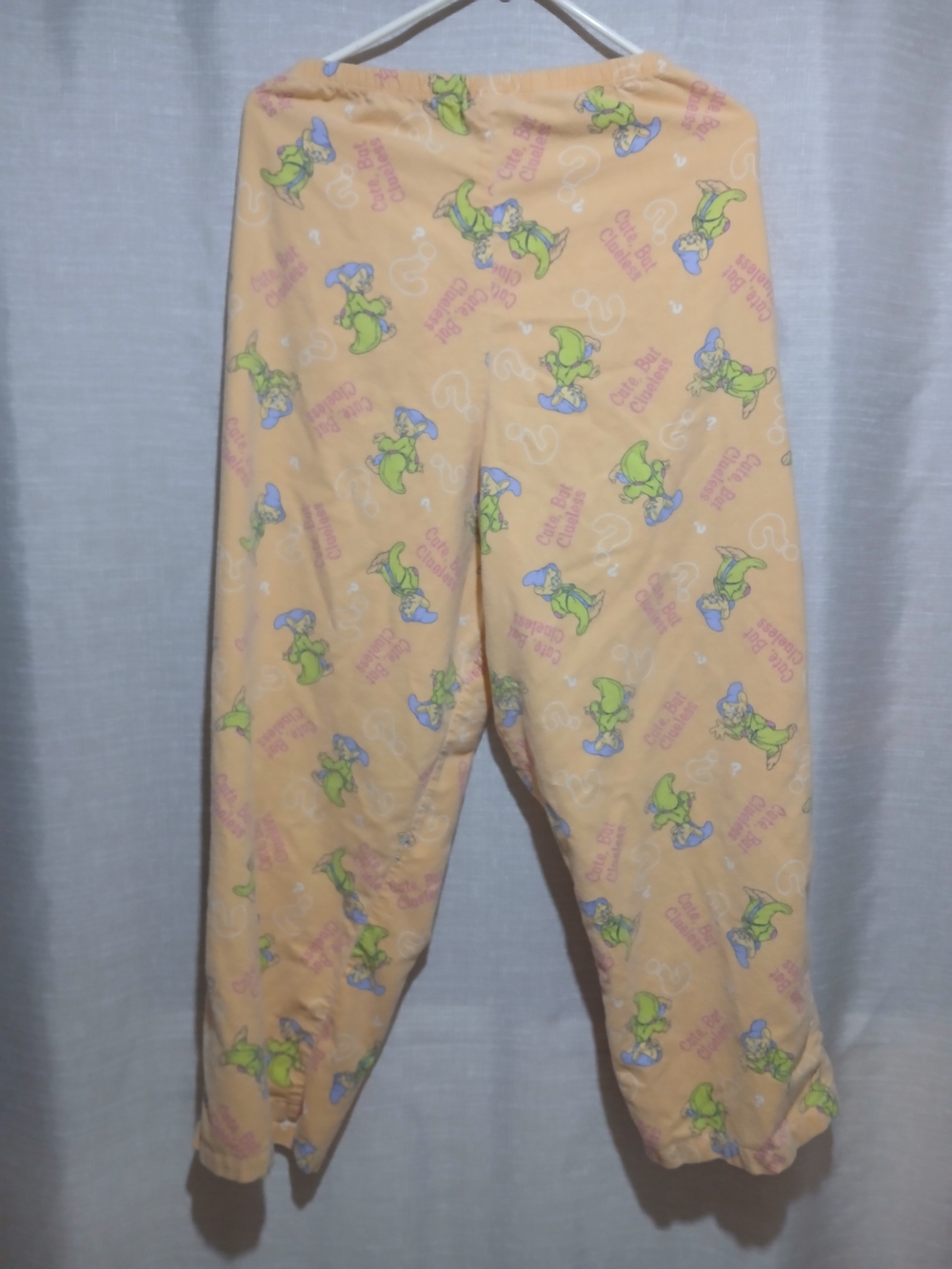 Disney Peach/ Light Orange Pajama Pants with DOPEY - Picture 2 of 4